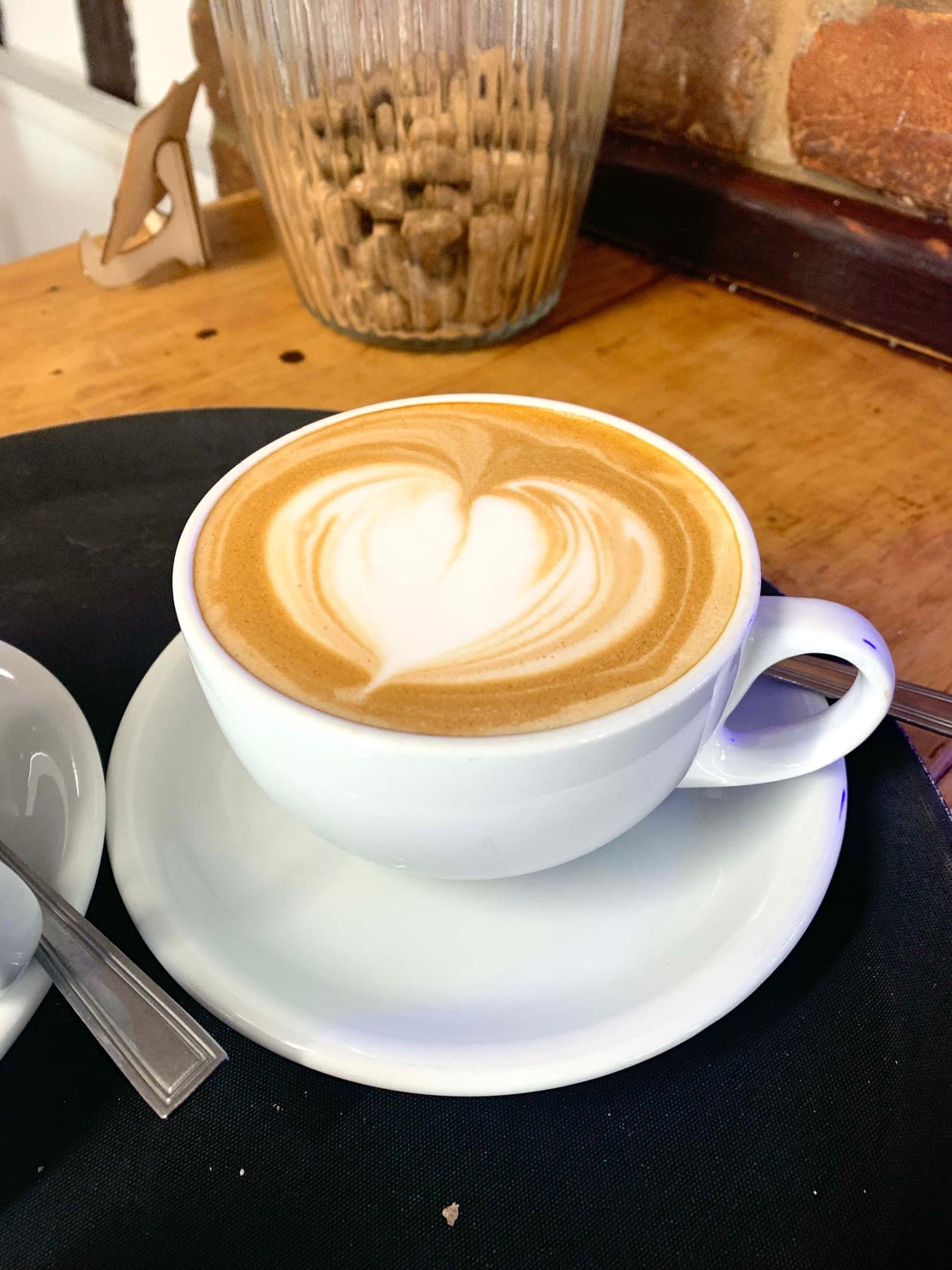 A freshly made coffee at The Angel